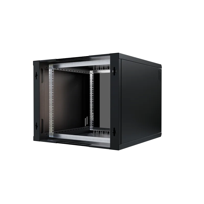 Szafa RACK 19" 9U 600 wisząca Professional szkło czarna - zdjęcie 10
