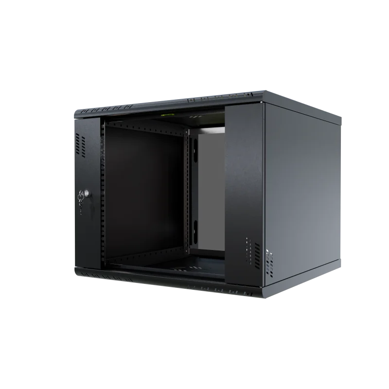 Szafa RACK 19" 9U 600 wisząca Professional szkło czarna - zdjęcie 2