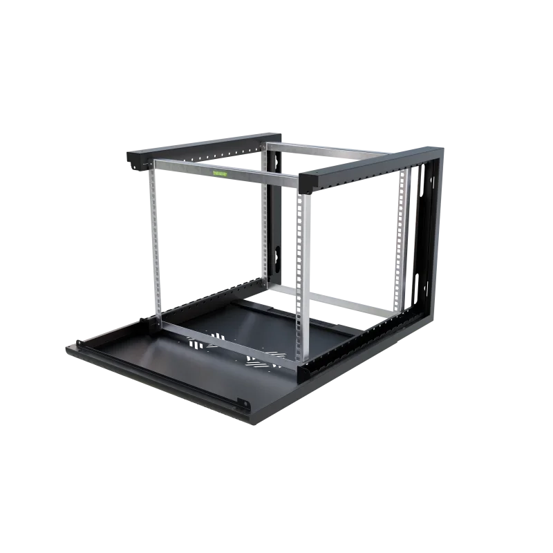 Szafa RACK 19" 9U 600 wisząca Professional szkło czarna - zdjęcie 6