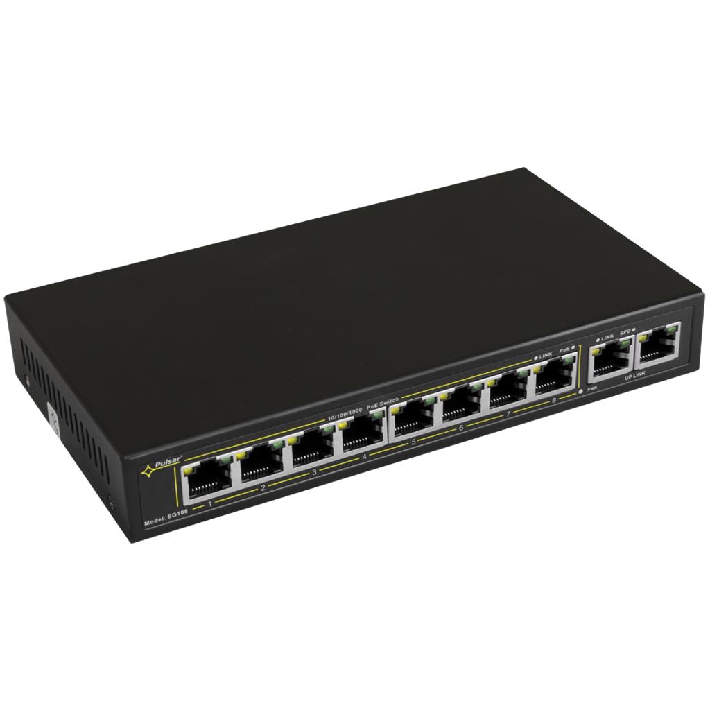 8-portowy gigabitowy przełącznik niezarządzalny PoE