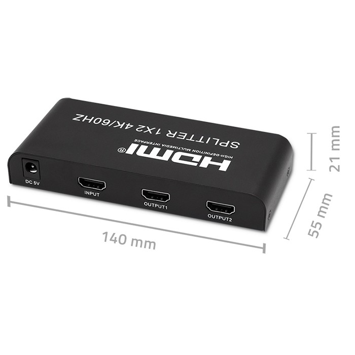 Qoltec Aktywny rozdzielacz Splitter 4 x HDMI 4K x 2K | 6Gb/s | 60Hz | High stability - zdjęcie 7