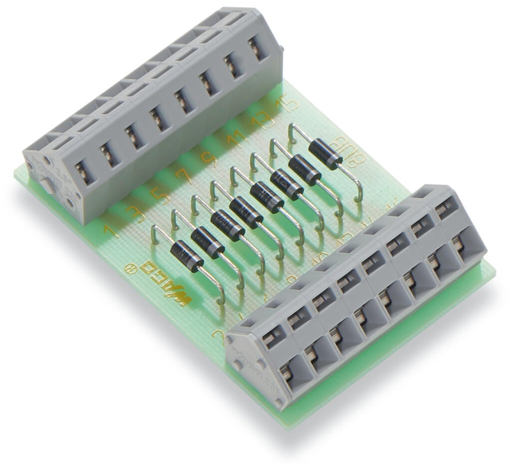 moduł z diodą; z 8 szt.; dioda 1 N 4007; 2,50 mm² - zdjęcie 1