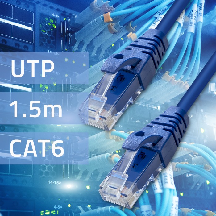 Qoltec Kabel Patchcord UTP | CAT6 | 2 x RJ-45 | 1.5m | High speed | Gold - zdjęcie 2