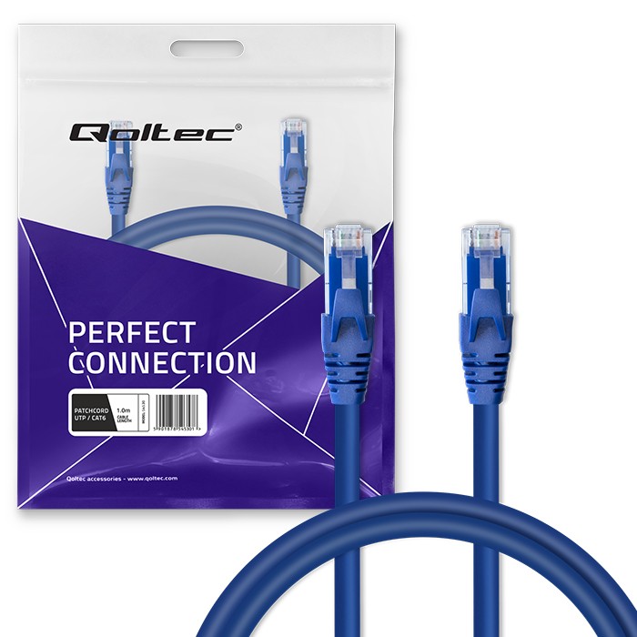 Qoltec Kabel Patchcord UTP | CAT6 | 2 x RJ-45 | 1.5m | High speed | Gold - zdjęcie 5