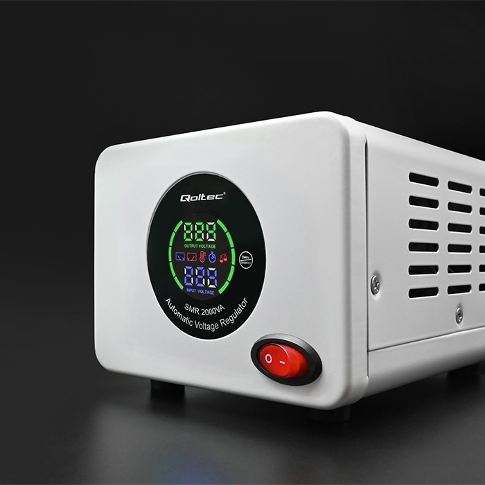 Qoltec Automatyczny stabilizator napięcia AVR PRO 2000VA 3% - zdjęcie 6