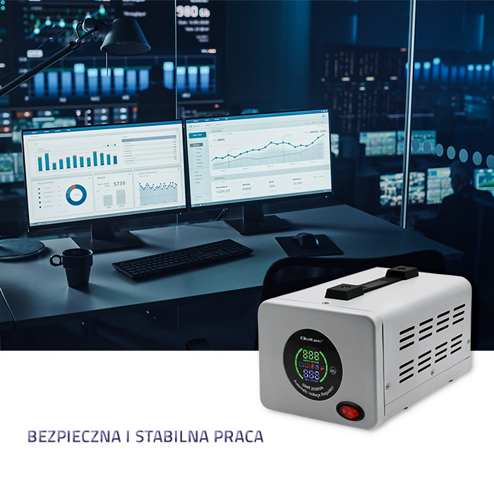 Qoltec Automatyczny stabilizator napięcia AVR PRO 2000VA 3% - zdjęcie 8