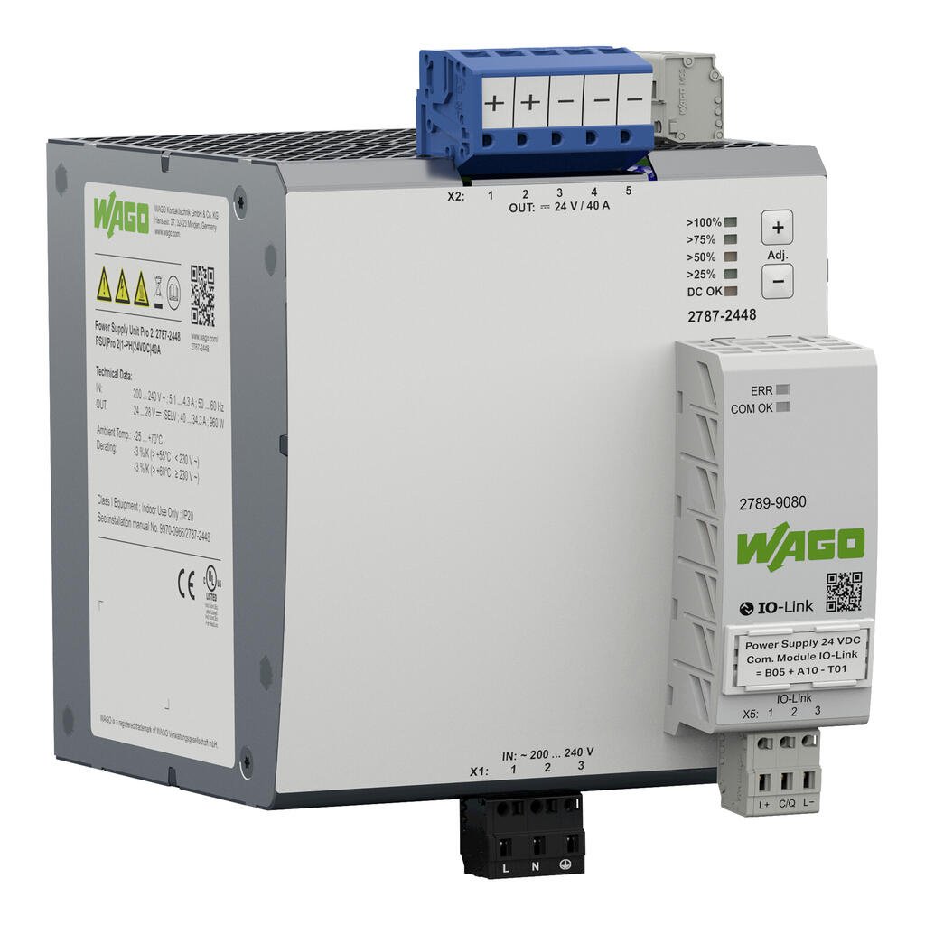 zasilacz; Pro 2; 3-fazowy; napięcie wyjściowe 24 V DC; prąd wyjściowy 40 A; TopBoost + PowerBoost; z możliwością komunikacji - zdjęcie 3