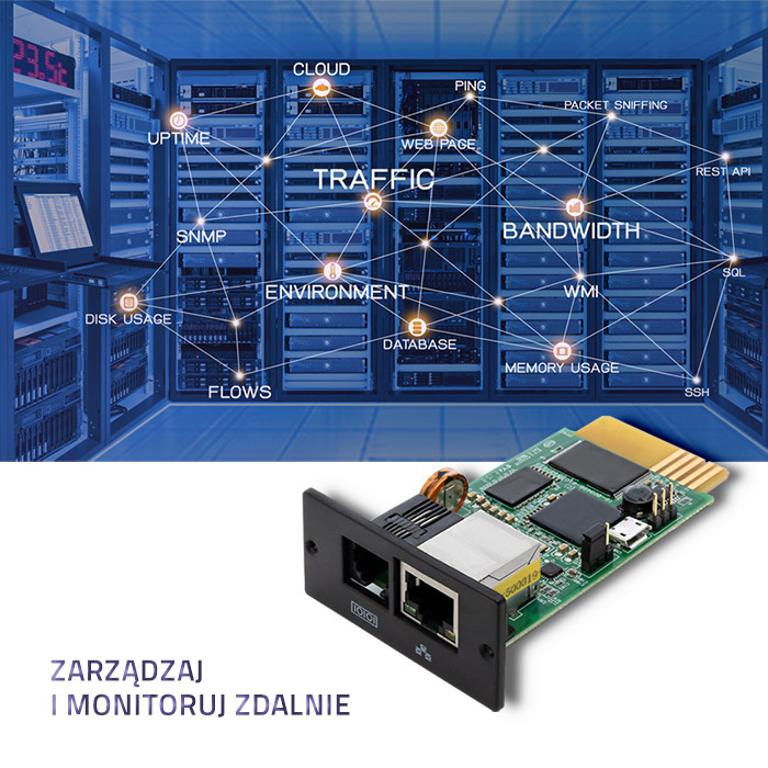 Qoltec Moduł SNMP do 3-fazowego zasilacza UPS - zdjęcie 4