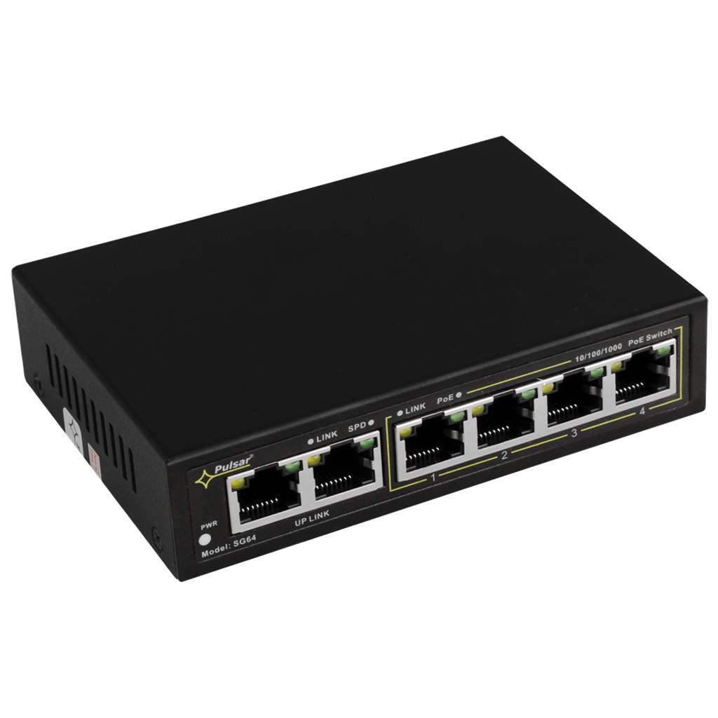 4-portowy gigabitowy przełącznik niezarządzalny PoE