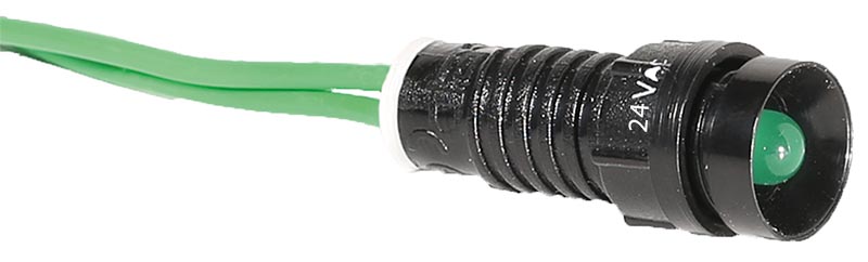 Lampka sygnalizacyjna LED 5mm zielona 24V AC LS LED 5 G 24