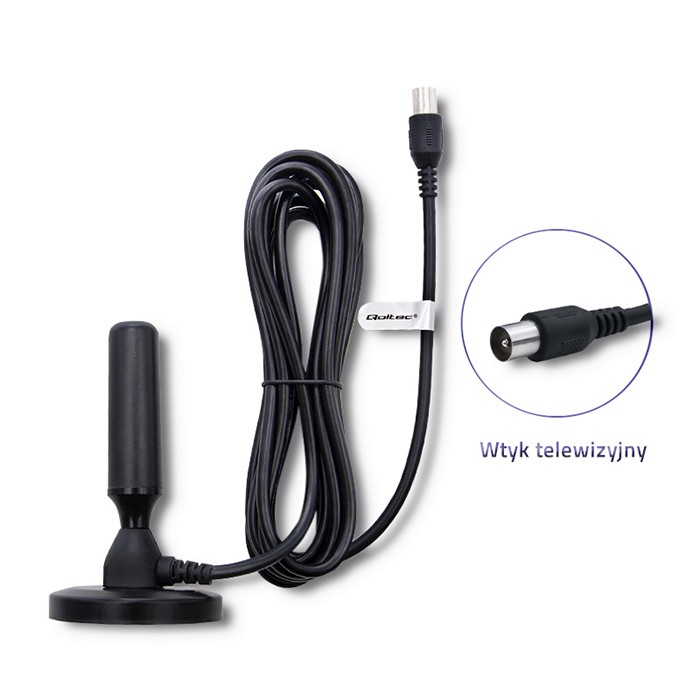 Qoltec Antena telewizyjna DVB-T2 - zdjęcie 2