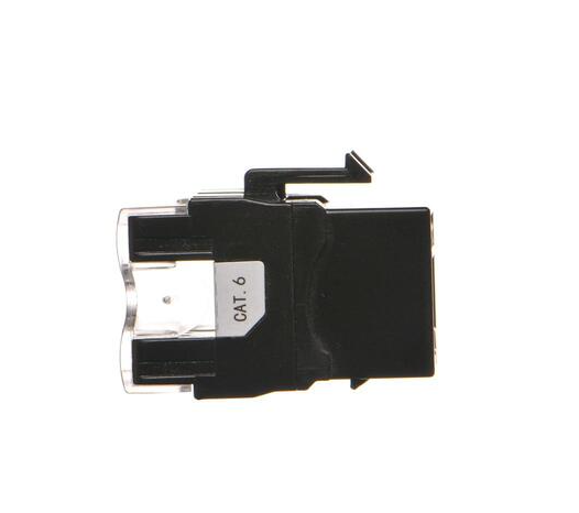 Wkład gniazda komputerowego RJ45 kat.6, nieekranowany (UTP), (akcesoria), czarny - zdjęcie 2