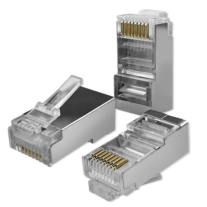 Qoltec Wtyk złącze modularne RJ45 | CAT6 | FTP | Pozłacane styki | 100 sztuk - zdjęcie 1