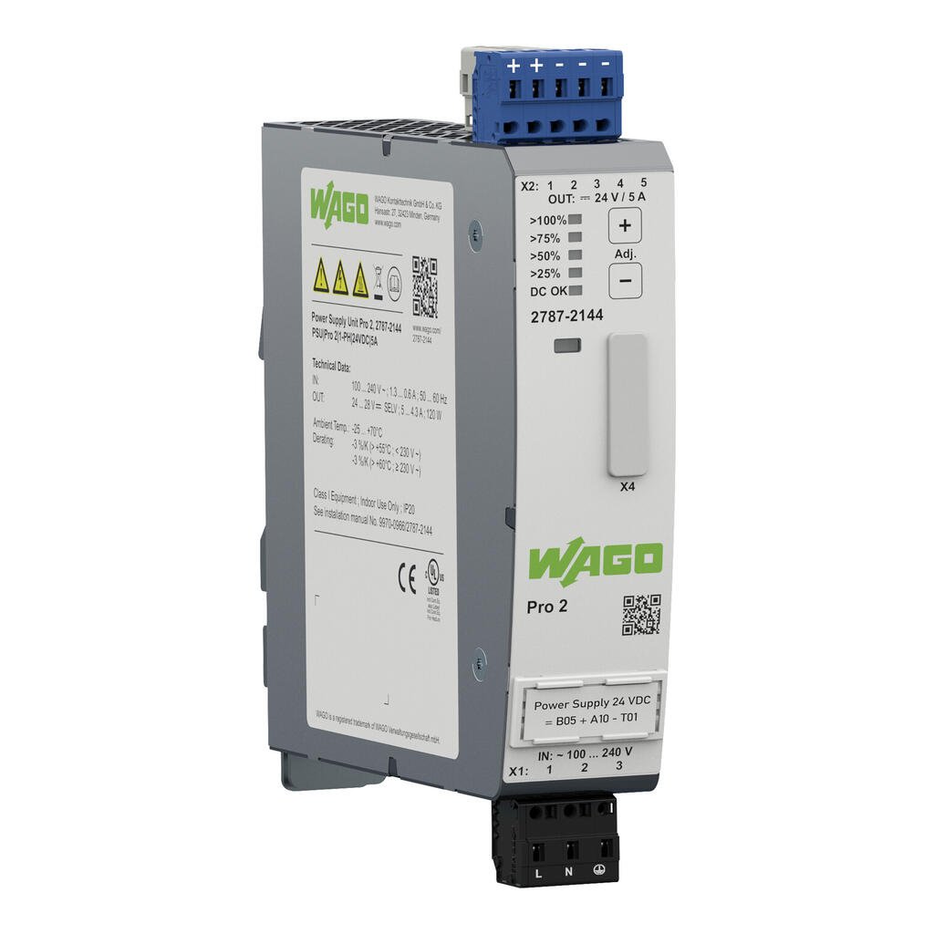 zasilacz; Pro 2; 1-faz.; napięcie wyjściowe 24 V DC; prąd wyjściowy 5 A; TopBoost + PowerBoost; z możliwością komunikacji - zdjęcie 1