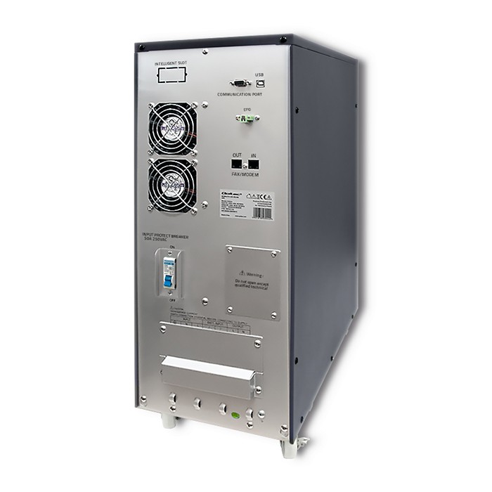 Qoltec Zasilacz awaryjny UPS On-line | Pure Sine Wave | 10kVA | 8kW | LCD | USB - zdjęcie 2