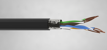 Przewód teleinformatyczny FTPz kat5e 4x2x0,50 CZARNY Zewnętrzny 100m - zdjęcie 1
