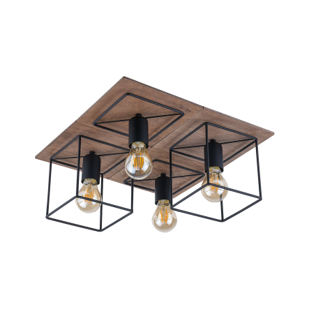 Lampa sufitowa COBA ANTIQUE IV CZARNY