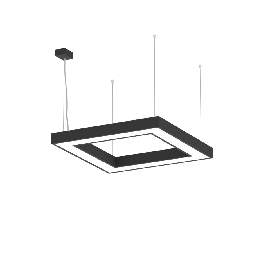 Geometric Square LED 680 60W 6770lm 840 OPAL Czarny - zdjęcie 1