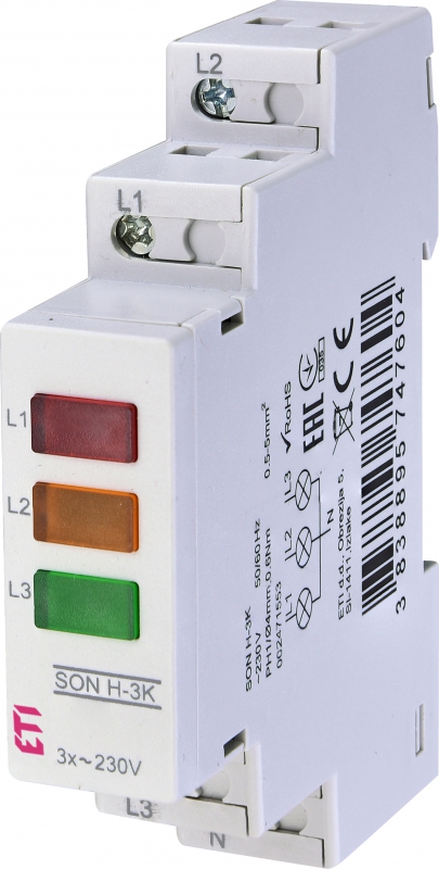 Lampka modułowa 3f trzy kolory SON H‑3K