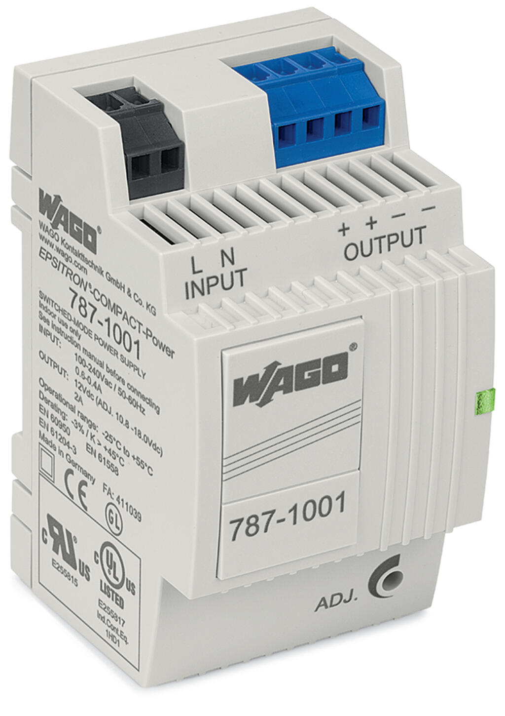 zasilacz impulsowany po stronie pierwotnej; Compact; 1-faz.; napięcie wyjściowe 12 V DC; prąd wyjściowy 2 A - zdjęcie 1