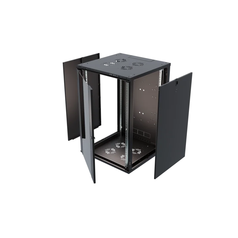 Szafa RACK 19" 21U 450 mm wisząca glass/black C series - zdjęcie 1