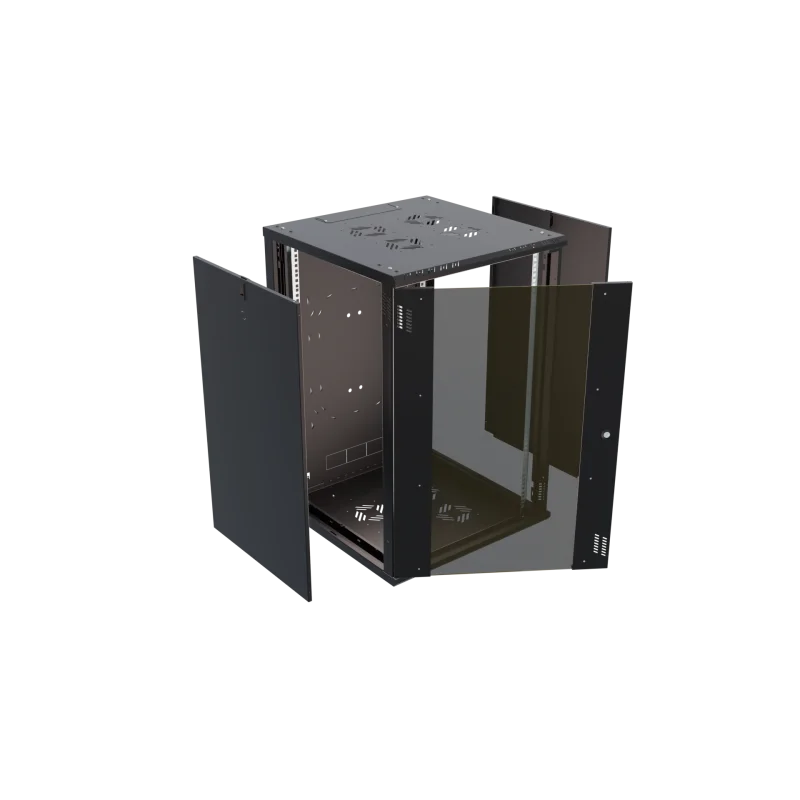 Szafa RACK 19" 21U 450 mm wisząca glass/black C series - zdjęcie 2