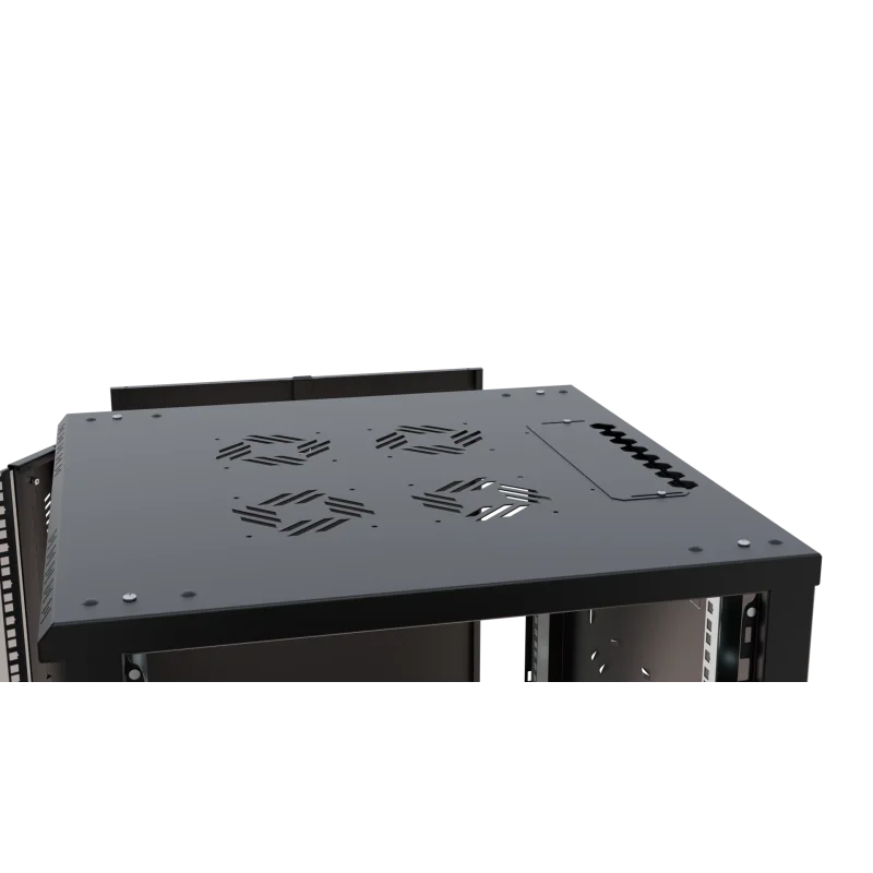 Szafa RACK 19" 21U 450 mm wisząca glass/black C series - zdjęcie 6