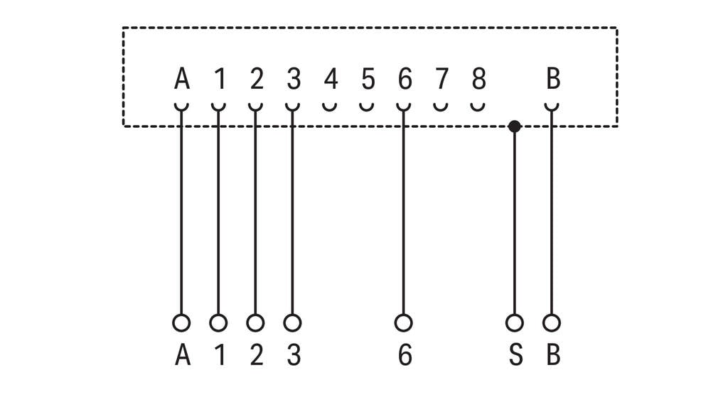 moduł przejściowy; RJ-45; z magistralą obiektową; złączki i złącza do PCB; Cat. 5; w podstawce montażowej; z podłączeniem ekranu; z obejmą zaciskową do ekranów; 1,50 mm² - zdjęcie 2