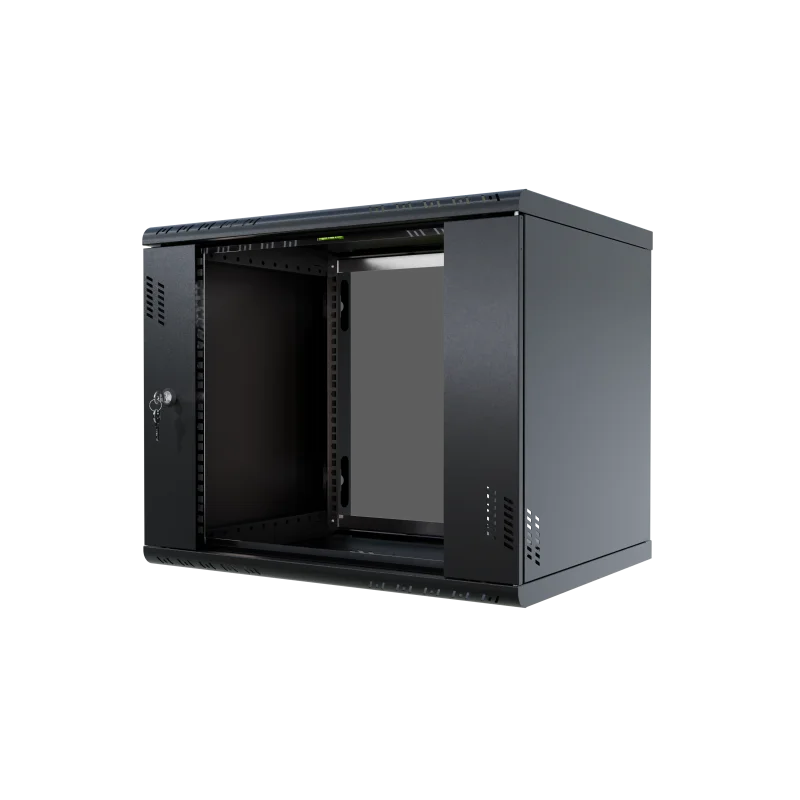 Szafa RACK 19" 9U 450 wisząca Professional szkło czarna - zdjęcie 2