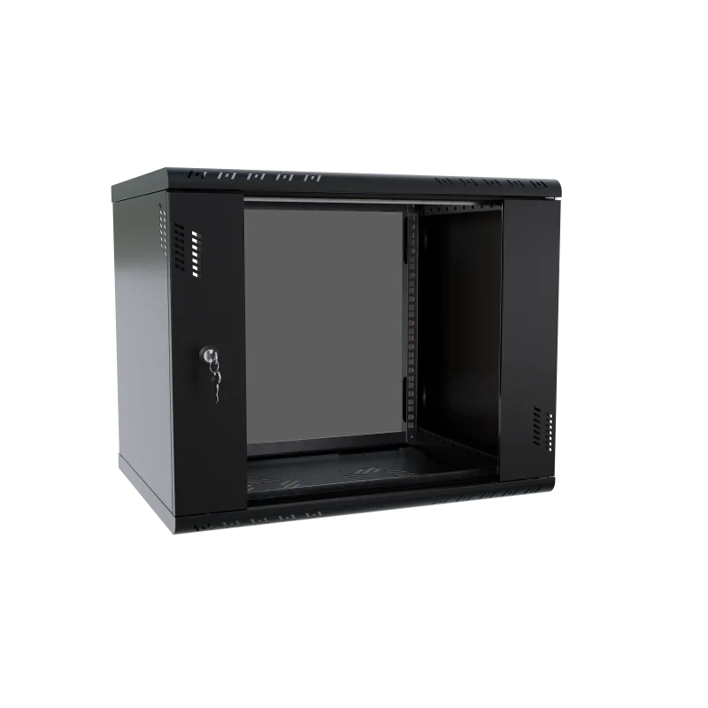 Szafa RACK 19" 9U 450 wisząca Professional szkło czarna - zdjęcie 3