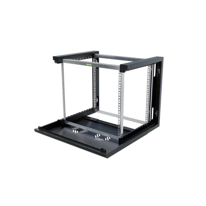 Szafa RACK 19" 9U 450 wisząca Professional szkło czarna - zdjęcie 6