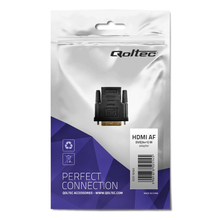 Qoltec Adapter HDMI A żeńska | DVI (24+1) męska - zdjęcie 5