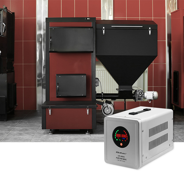 Qoltec Zasilacz awaryjny UPS 500VA/350 | Przetwornica 12/230V z AVR | SF | Sinus - zdjęcie 2