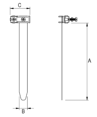 Opaska uziemiająca 585x20x48mm średnica rury do 180mm 96440401 - zdjęcie 2