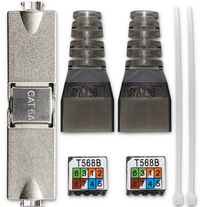 Qoltec Wtyk RJ45 beznarzędziowy STP | CAT6A | JACK PIN | T568B | T568A - zdjęcie 3