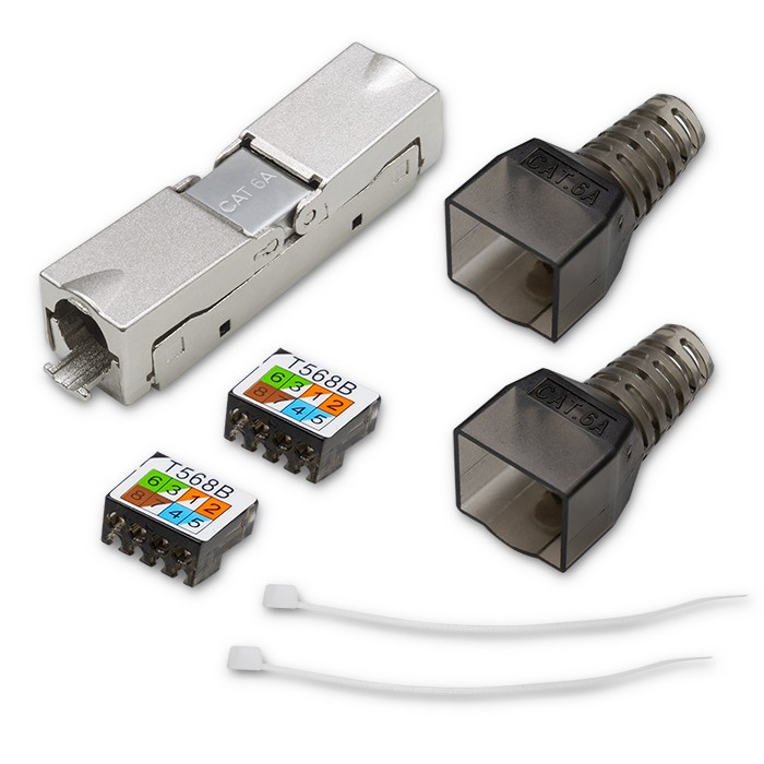 Qoltec Wtyk RJ45 beznarzędziowy STP | CAT6A | JACK PIN | T568B | T568A - zdjęcie 6