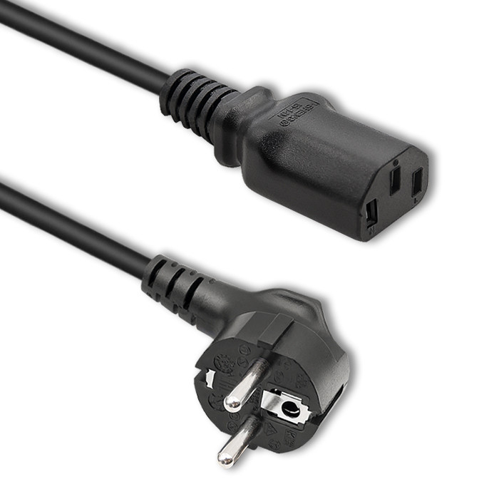 Qoltec Kabel zasilający IEC C13/SCHUKO | 3x0.75mm² | 1.5m - zdjęcie 1
