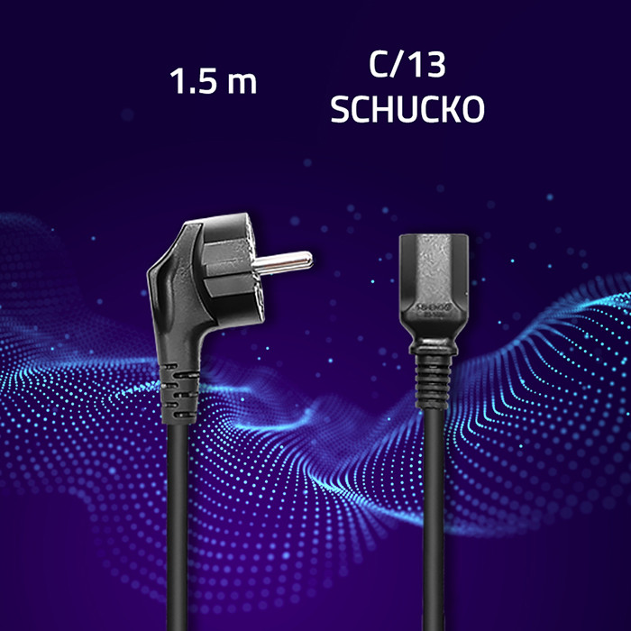 Qoltec Kabel zasilający IEC C13/SCHUKO | 3x0.75mm² | 1.5m - zdjęcie 2
