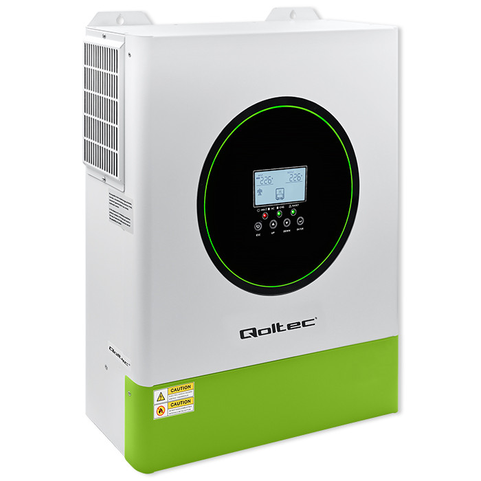 Qoltec Hybrydowy inwerter solarny Off-Grid 11000W | 160A | 48V | MPPT | BMS | Sinus | opcja Wi-Fi | Power Factor 1.0 - zdjęcie 10