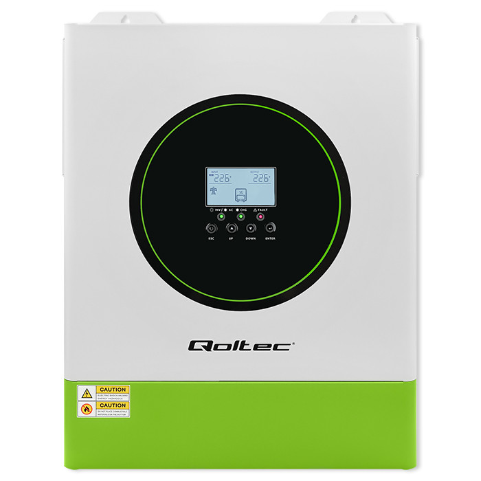 Qoltec Hybrydowy inwerter solarny Off-Grid 11000W | 160A | 48V | MPPT | BMS | Sinus | opcja Wi-Fi | Power Factor 1.0 - zdjęcie 9