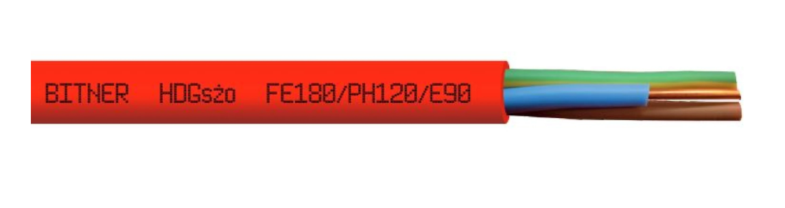 Przewód ognioodporny PH120 FE180 E90 HDGS 12x1 żo 300/500V B2ca‑s1a d0 a1 B52074 - 100m