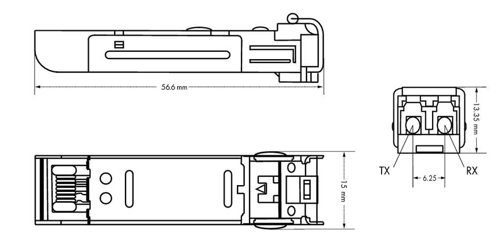 Moduły SFP 100BASE; FX Multi-Mode 1310 nm LC; 2 km - zdjęcie 4
