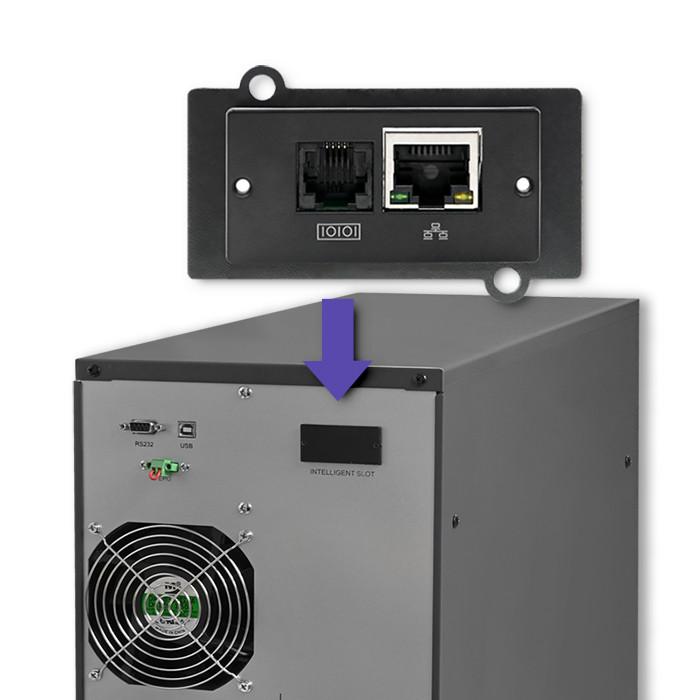 Qoltec Zasilacz awaryjny UPS On-line | Pure Sine Wave | 6kVA | 4.8kW | LCD | USB - zdjęcie 6