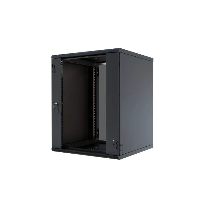 Szafa RACK 19" 15U 600 wisząca serwerowa Professional z szybą czarna - zdjęcie 2