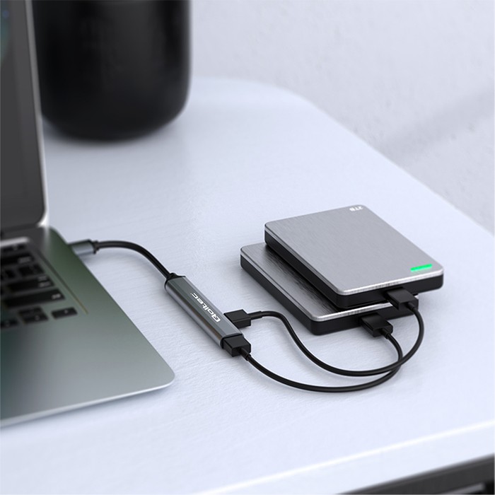 Qoltec Hub Adapter USB-C 3.1 5w1 | USB-C PD| USB-C | 2x USB 2.0 | USB 3.0 - zdjęcie 9