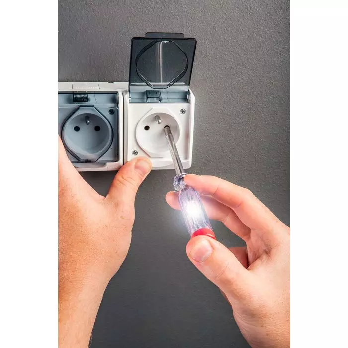Próbnik instalacji elektrycznej 100-250V, 140 mm 39D055 TOPEX - zdjęcie 2