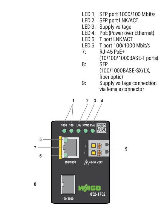 Mediakonwerter przemysłowy; przewód miedziany/port SFP ; PoE; 100/1000 BASE - zdjęcie 2