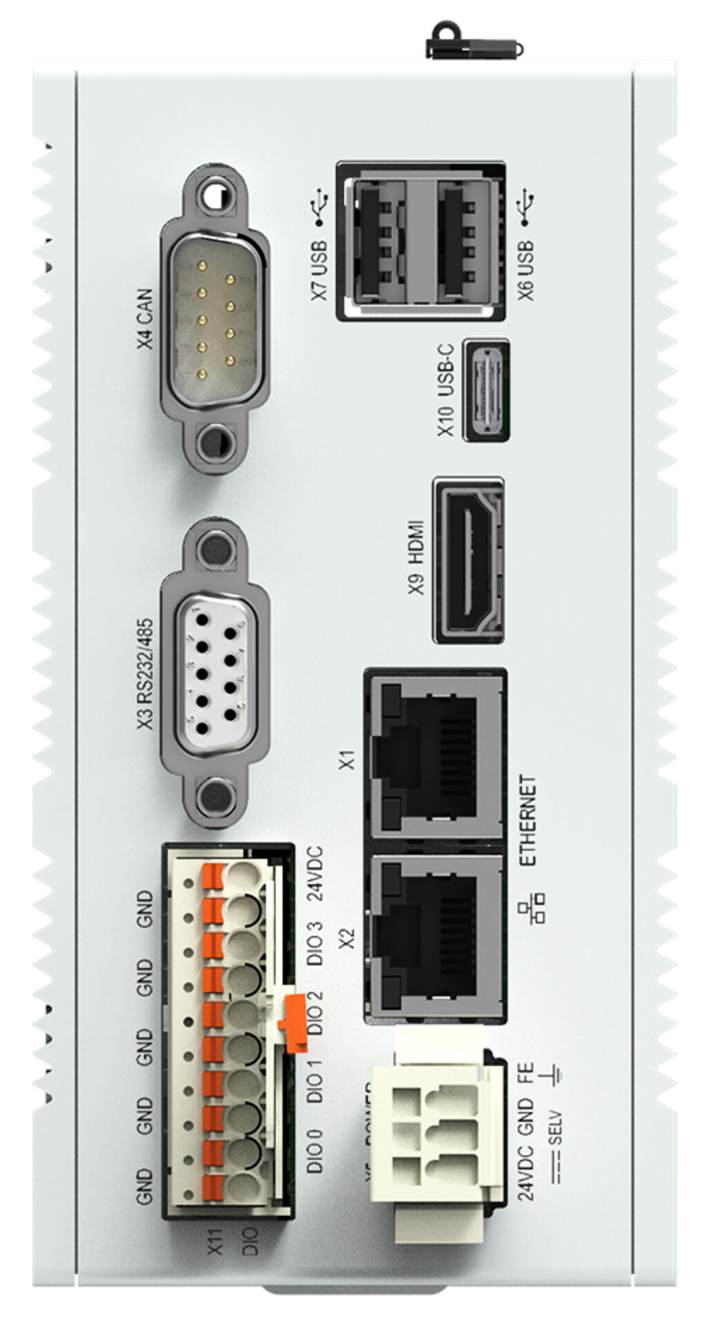 Edge Controller; 2 x ETHERNET, 2 x USB, 1 x USB-C, HDMI, CAN, DI/DO, RS-232/485, Audio; sterowanie - zdjęcie 2