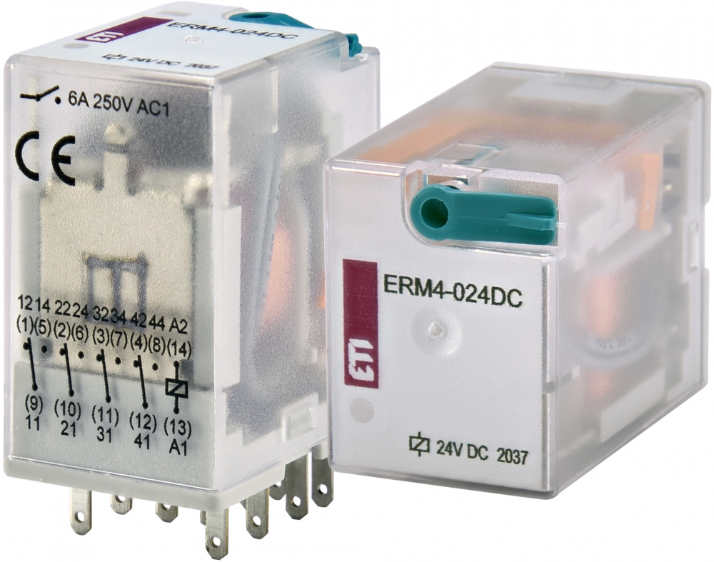 Przekaźnik 4 stykowy 24V DC ERM4‑024DC