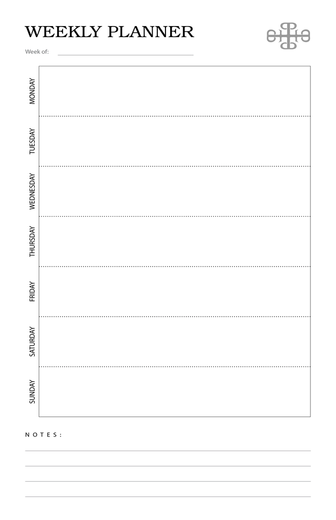 Weekly One Page left